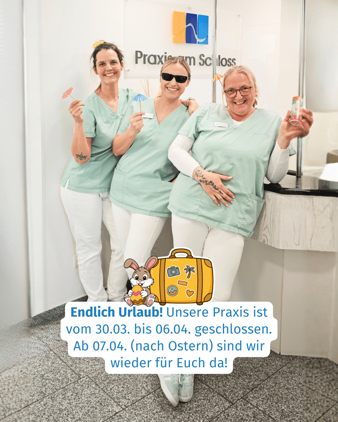 Endlich Urlaub! Hinweis auf Urlaub vom 30.03. bis 06.04.2026